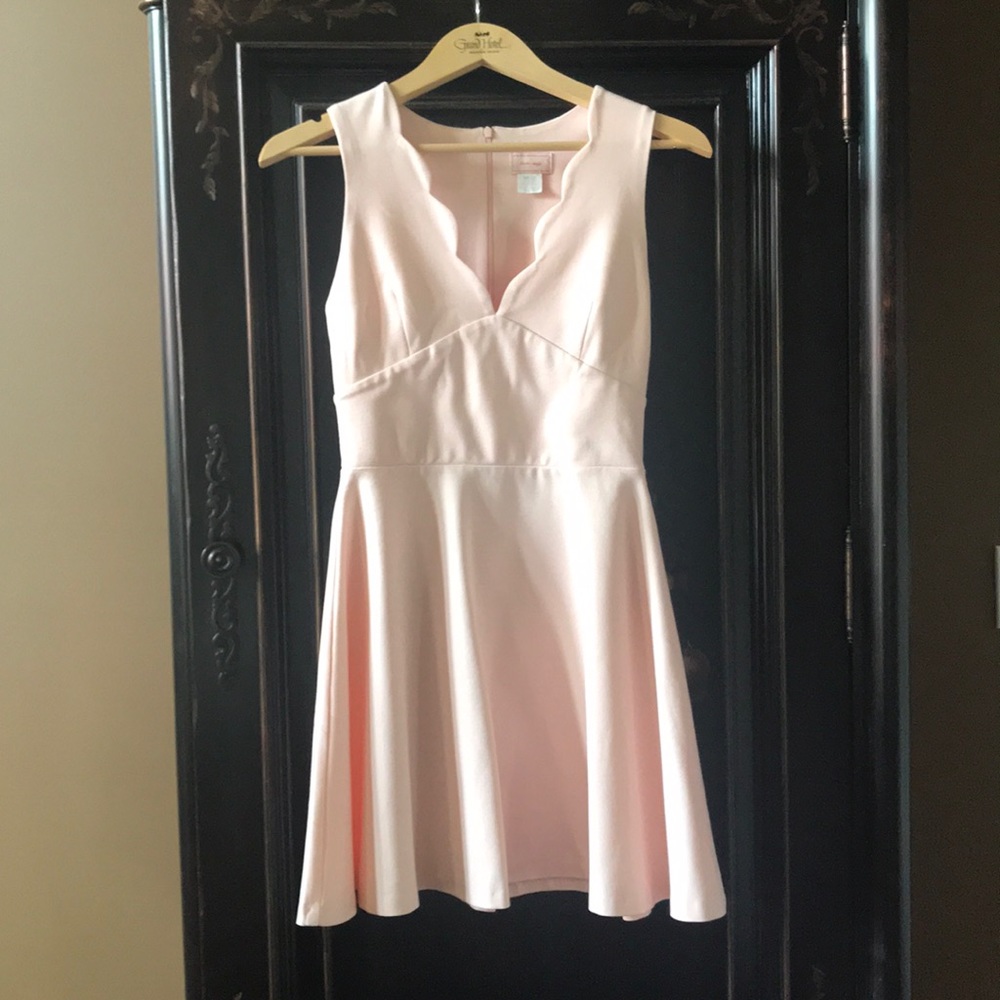 Pink Scalloped Dress